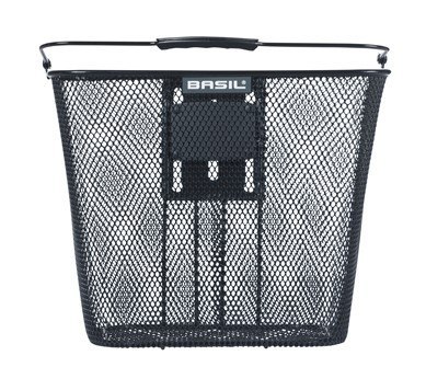 Kosz na kierownicę BASIL BILBAO BE, BasEasy System (ze wspornikiem 70182), mocowanie przenośne, stalowy czarny (NEW)