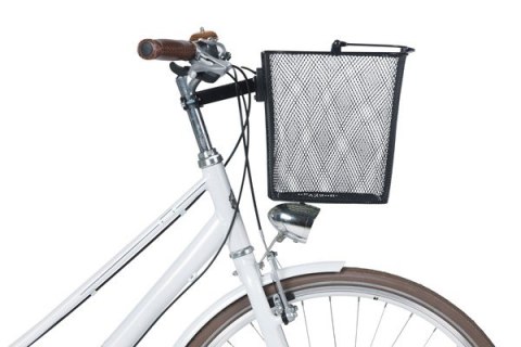 Kosz na kierownicę BASIL BILBAO BE, BasEasy System (ze wspornikiem 70182), mocowanie przenośne, stalowy czarny (NEW)