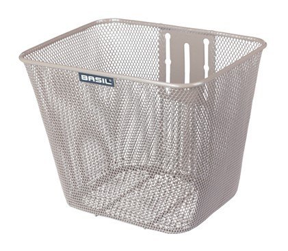 Kosz na kierownicę BASIL BILBAO FM, FIXED MOUNTED (ze wspornikiem 70183), mocowanie stałe, nude metallic (NEW)