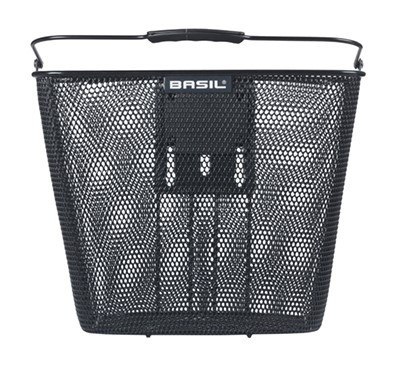 Kosz na kierownicę BASIL BILBAO KF+AHEAD-STEMHOLDER KF, KF System (ze wspornikiem), mocowanie przenośne, stalowy czarny (NEW)