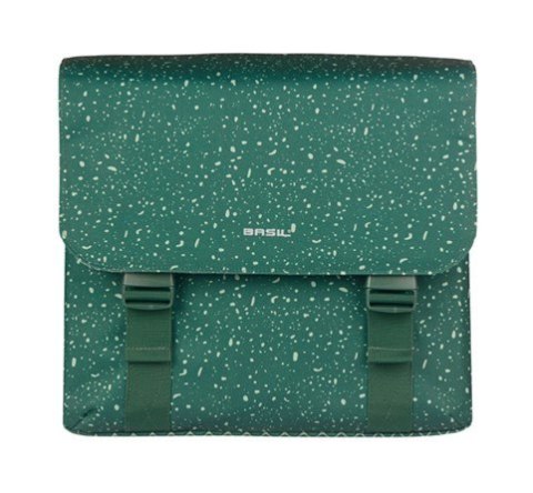 Sakwa podwójna BASIL FLAIR DOUBLE BICYCLE BAG MIK, MIK z adapterem do mocowania (ready to go), 35L, Wodoodporna, Green (NEW)