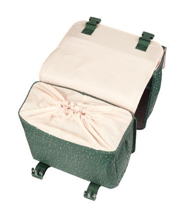 Sakwa podwójna BASIL FLAIR DOUBLE BICYCLE BAG MIK, MIK z adapterem do mocowania (ready to go), 35L, Wodoodporna, Green (NEW)
