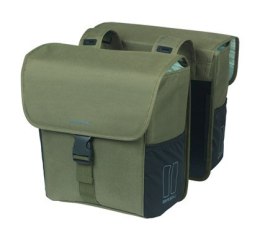 Sakwa podwójna BASIL GO DOUBLE BAG 32L, Universal Bridge System, dark green (WYPRZEDAŻ -50%)