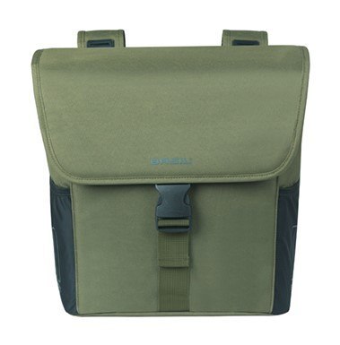Sakwa podwójna BASIL GO DOUBLE BAG 32L, Universal Bridge System, dark green (WYPRZEDAŻ -50%)