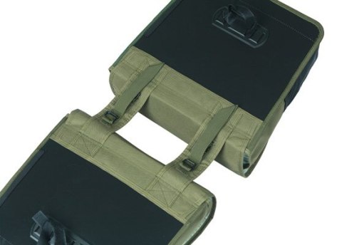 Sakwa podwójna BASIL GO DOUBLE BAG 32L, Universal Bridge System, dark green (WYPRZEDAŻ -50%)