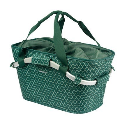 Kosz tylny na bagażnik BASIL FLAIR CARRY ALL REAR BASKET MIK, MIK z adapterem do mocowania (ready to go), 22L, Wodoodporna, Gree