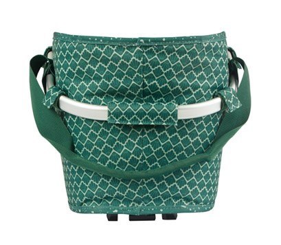 Kosz tylny na bagażnik BASIL FLAIR CARRY ALL REAR BASKET MIK, MIK z adapterem do mocowania (ready to go), 22L, Wodoodporna, Gree