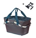 Kosz tylny na bagażnik BASIL FLAIR CARRY ALL REAR BASKET MIK, MIK z adapterem do mocowania (ready to go), 22L, Wodoodporna, Navy