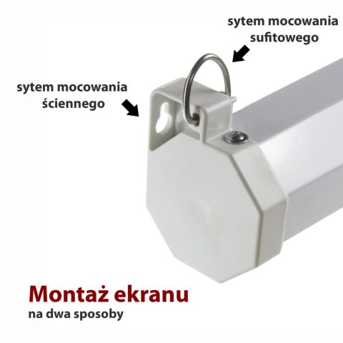 EKRAN RĘCZNY PÓŁAUTOMAT 4:3 84" 170x127cm MS-84 4:3 ART