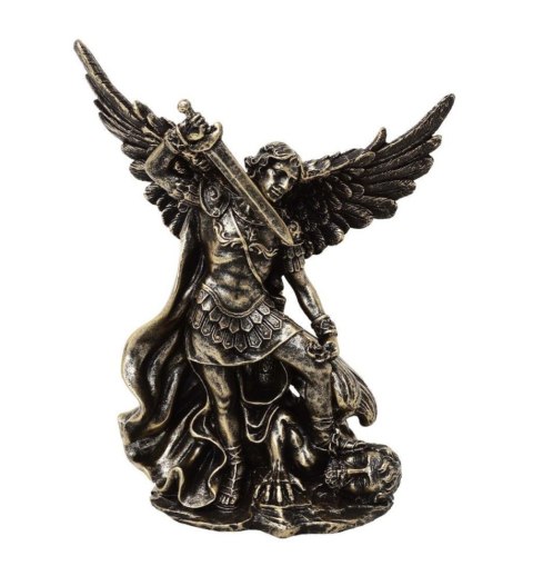 Figurka Święty Michał walczący ze smokiem - polyresin - MC-23146