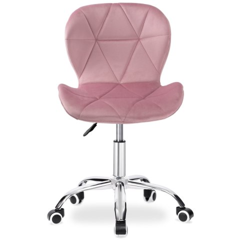 Fotel obrotowy Spiner chrom różowy