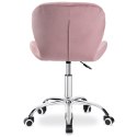 Fotel obrotowy Spiner chrom różowy