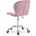 Fotel obrotowy Spiner chrom różowy