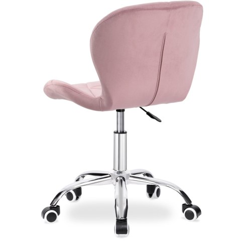 Fotel obrotowy Spiner chrom różowy