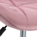 Fotel obrotowy Spiner chrom różowy