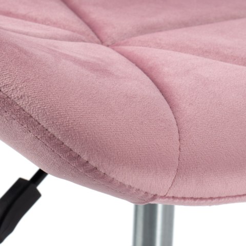 Fotel obrotowy Spiner chrom różowy