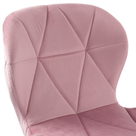 Fotel obrotowy Spiner chrom różowy