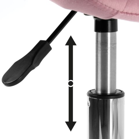 Fotel obrotowy Spiner chrom różowy