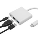 Qoltec Hub Adapter USB-C 3.1 3w1 | USB 3.0 | HDMI 4K | USB-C 3.1 PD 100W