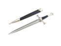 Stalowy sztylet rycerski - replika 35 cm z pochwą - SW-116