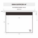 EKRAN ELEKTRYCZNY 84" 170x127cm z pilotem EM-84 4:3E ART PREM