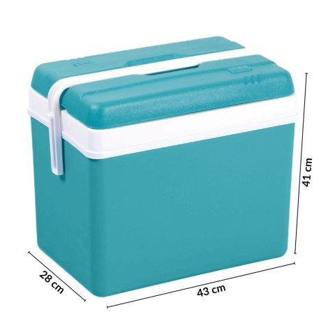 Lodówka turystyczna 35L KAMAI EDA na wkłady mrożące, niebieska z białą rączką