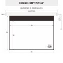 EKRAN ELEKTRYCZNY 84" 186x105cm z pilotem EM-84 16:9E ART PREM