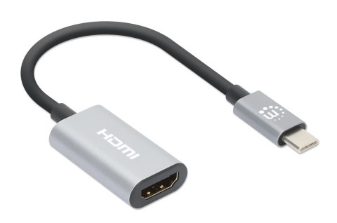 Manhattan 153973 adapter kablowy 0,11 m USB Type-C HDMI Szary