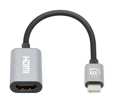 Manhattan 153973 adapter kablowy 0,11 m USB Type-C HDMI Szary