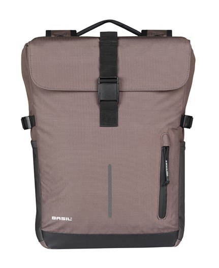 Sakwa podwójna BASIL MOVE DOUBLE BICYCLE BAG, MIK z adapterem do mocowania (ready to go), 30L, Wodoodporna, Brown (NEW)