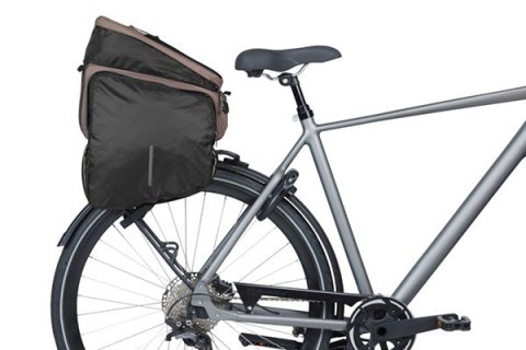 Torba na bagażnik BASIL MOVE TRUNK BAG, MIK z adapterem do mocowania (ready to go), 10-26L, Wodoodporna, Brown (NEW)