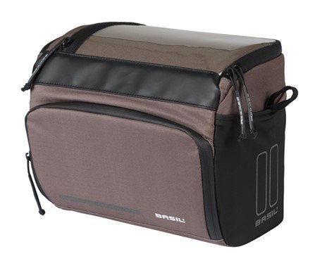 Torba na kierownicę BASIL MOVE HANDLEBAR BAG, KF z adapterem do mocowania, 7-8L, wodoodporna, Brown (NEW)
