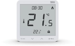 Przewodowy regulator pokojowy biały R-10S PLUS Tech Sterowniki