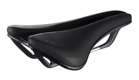 Siodło SELLE ITALIA MODEL X COMFORT + SUPERFLOW L (id match L3), FeC Alloy Rail, 415g, Czarne (NEW).