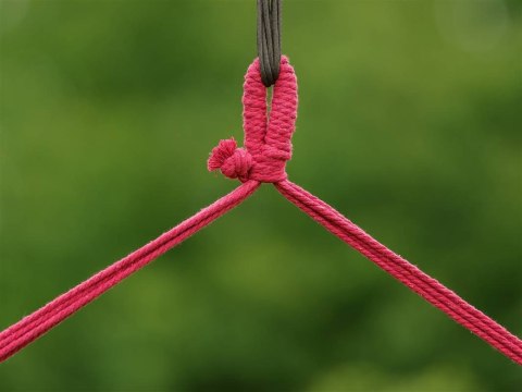 Fotel wiszący bujany huśtawka 100 x 100 cm, czerwony