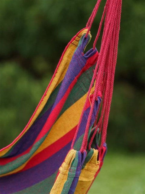 Fotel wiszący bujany huśtawka 100 x 100 cm, czerwony