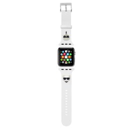 Karl Lagerfeld Silicone Karl & Choupette Heads - Pasek do Apple Watch 42/44/45/49 mm (biały)