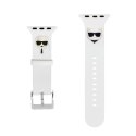 Karl Lagerfeld Silicone Karl & Choupette Heads - Pasek do Apple Watch 42/44/45/49 mm (biały)