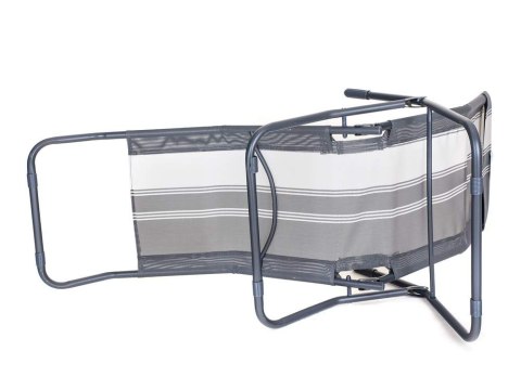 Leżak plażowy ogrodowy SAMOS, czarne paski