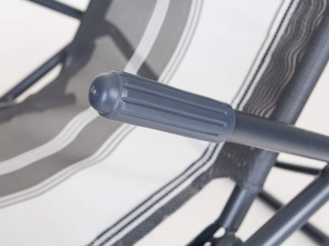 Leżak plażowy ogrodowy SAMOS, czarne paski