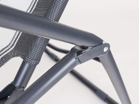 Leżak plażowy ogrodowy SAMOS, czarne paski