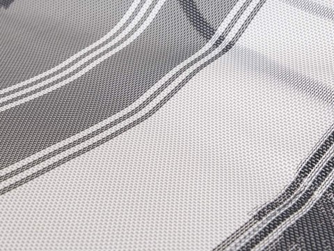 Leżak plażowy ogrodowy SAMOS, czarne paski