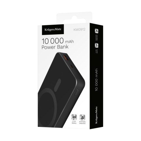 POWERBANK indukcyjny Kruger&Matz 10000 mAh magnetyczny czarny
