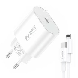 Ładowarka sieciowa Foneng EU39 20W, 1x USB, PD 3.0 + Kabel USB C do Lightning