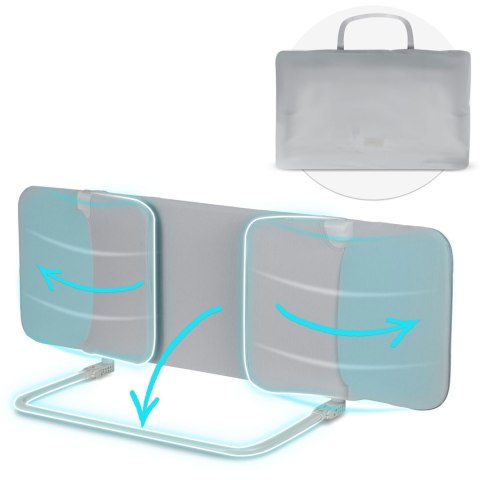 Barierka ochronna do łóżka 120 x 44 x 41 cm Nukido szara