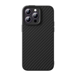 Zestaw ochronny BASEUS Synthetic Fiber iPhone 14 Pro (czarne)