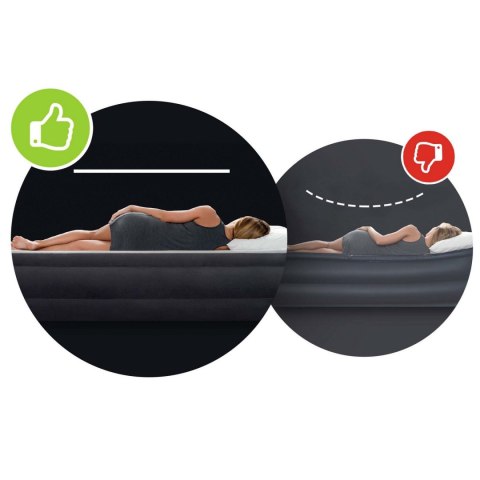 Materac dmuchany 191x137x25 cm z pompką tłokową INTEX 64758