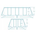 Basen ogrodowy stelażowy 404 x 201 x 100 cm 18w1 Bestway 56441