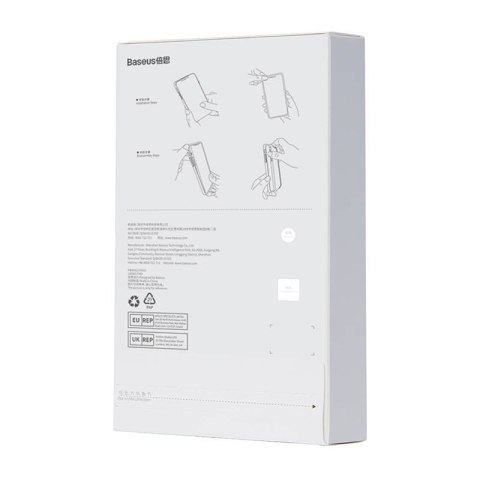 Etui ochronne Baseus Magnetic Crystal Clear do iPhone 12 (transparentne) + szkło hartowane + zestaw czyszczący