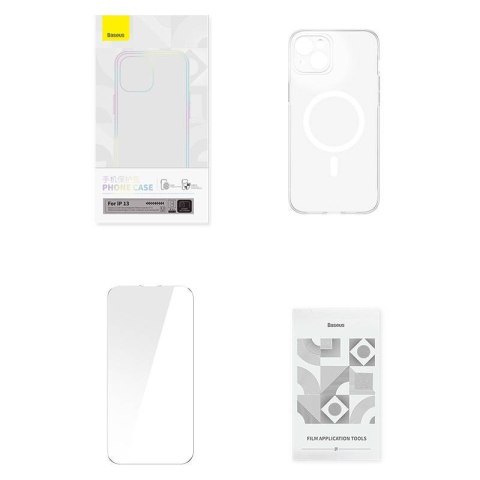 Zestaw ochronny BASEUS Magnetic Crystal Clear iPhone 13